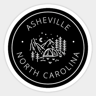 Asheville, North Carolina Camping Sticker